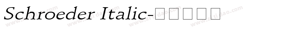 Schroeder Italic字体转换